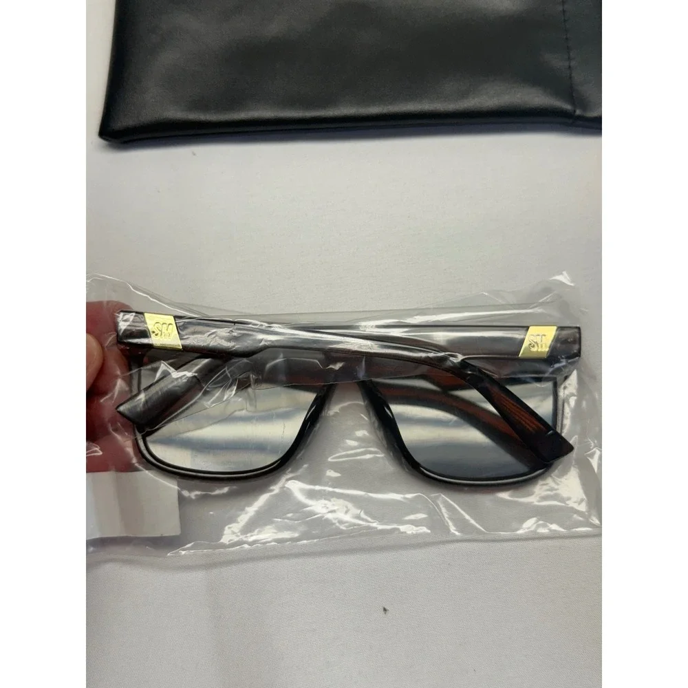 Steve Madden Brown Flat Top Shield Sunglasses Mirror Lens Retro Chic Womens Y2K